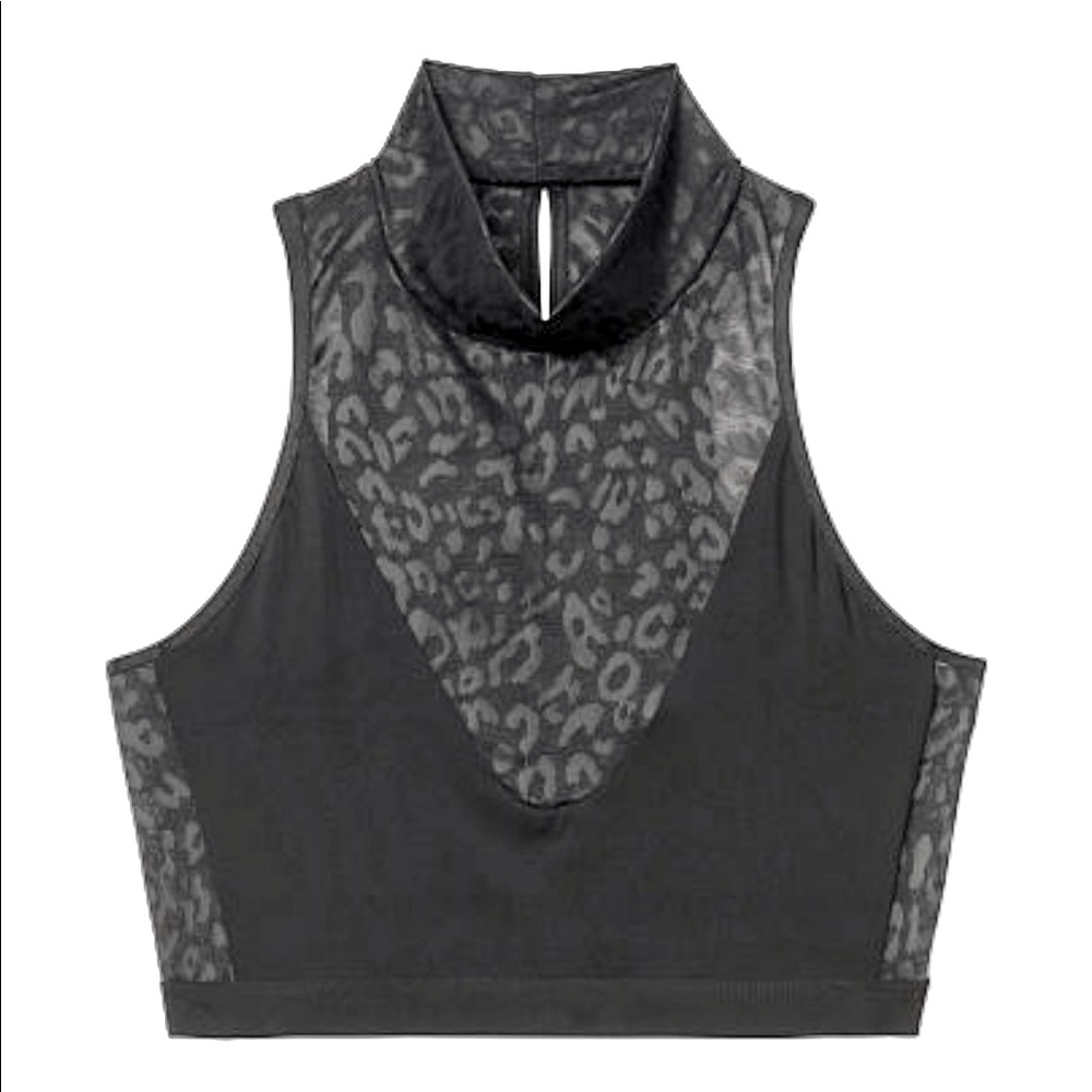 NWT Victoria’s Secret Mock Neck Black Crop Top